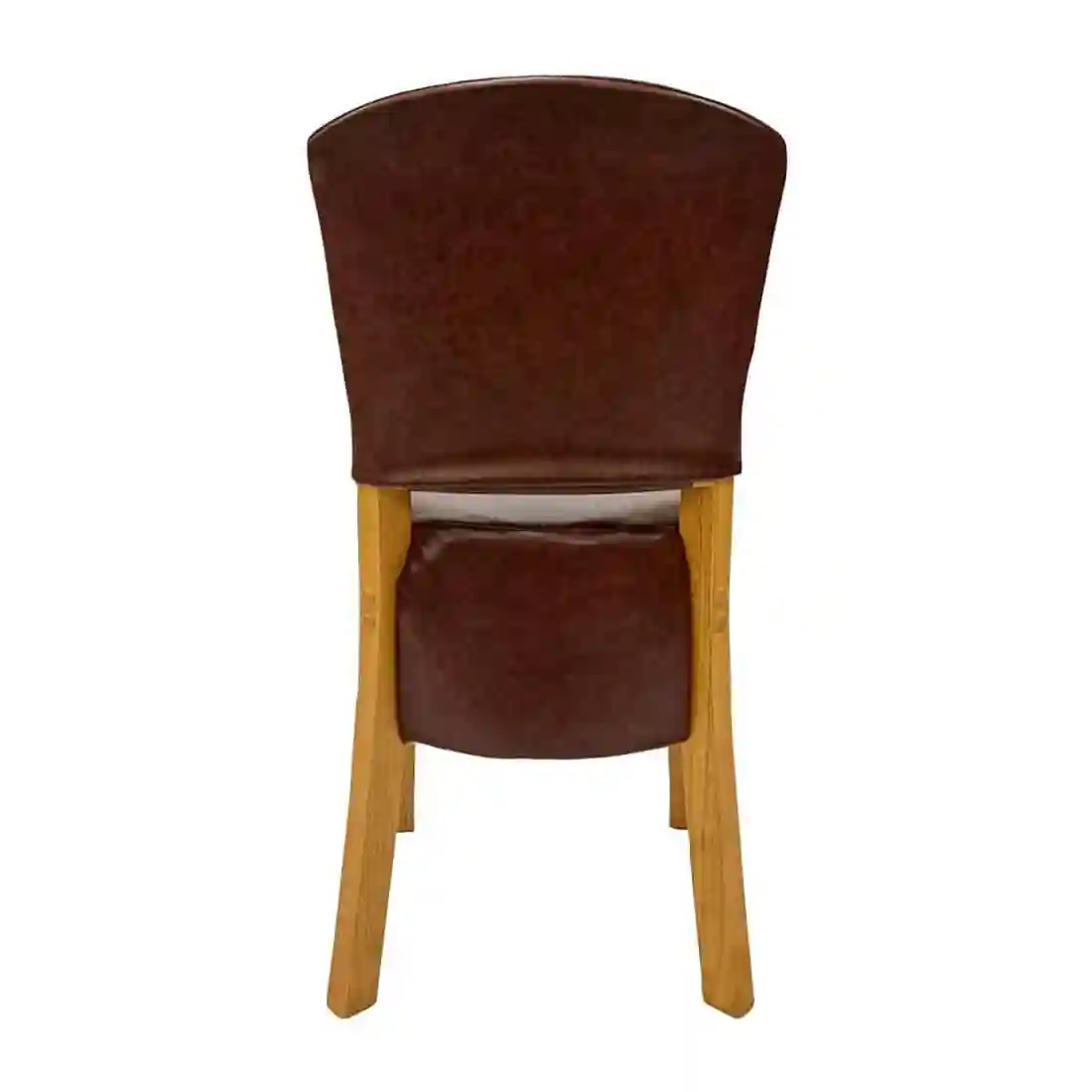 Hanoi Dining Chair In Soft Oak with Bison Vinyl Espresso (Pack of 2) - Image 2