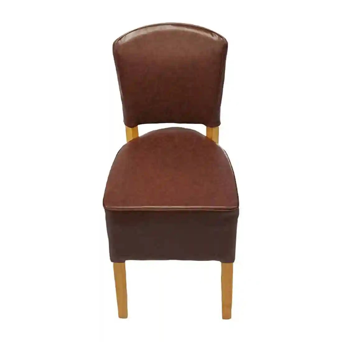Hanoi Dining Chair In Soft Oak with Bison Vinyl Espresso (Pack of 2) - Image 3