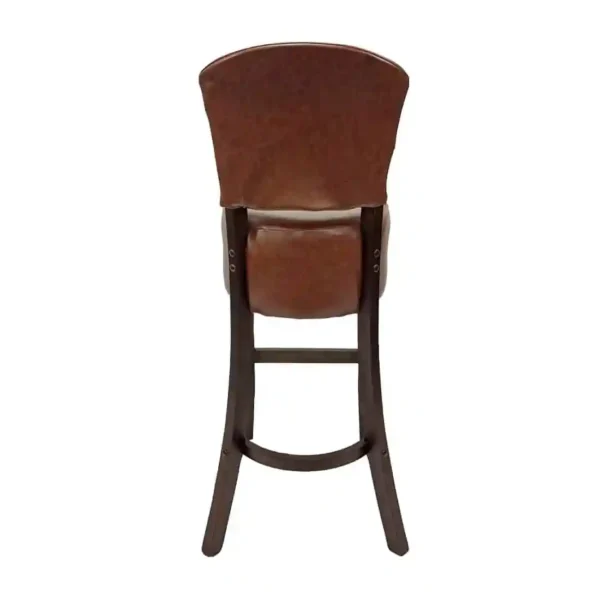 Hanoi Bar Chair in Dark Walnut with Bison Espresso Vinyl - Image 2