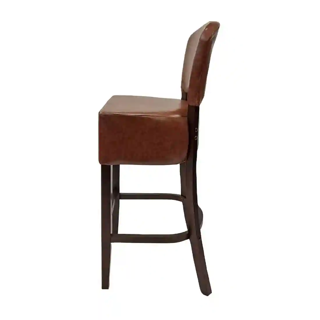 Hanoi Bar Chair in Dark Walnut with Bison Espresso Vinyl - Image 3