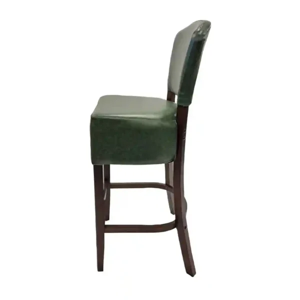 Hanoi Bar Chair in Dark Walnut with Bison Cedar Vinyl - Image 2