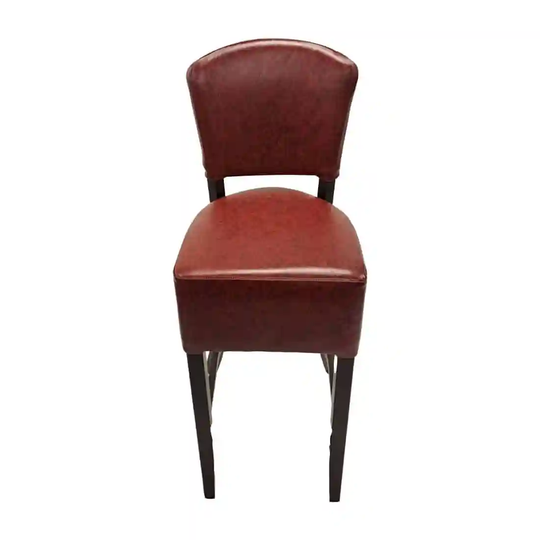 Hanoi Bar Chair in Dark Walnut with Bison Bordeaux Vinyl - Image 2