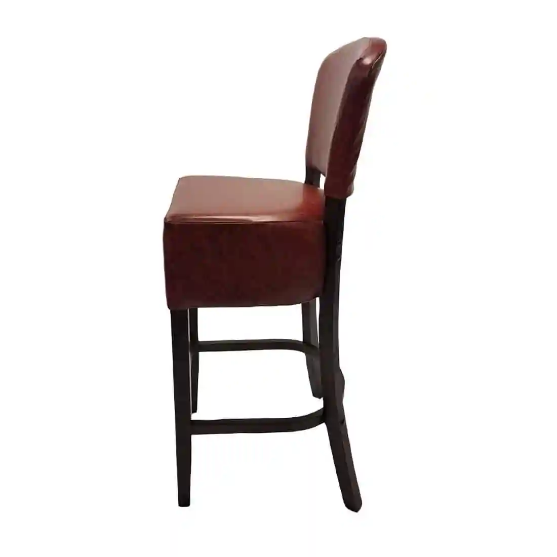 Hanoi Bar Chair in Dark Walnut with Bison Bordeaux Vinyl - Image 3