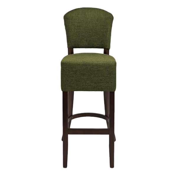 Hanoi Bar Chair in Dark Walnut with Shetland Forest Seatpad - Image 2