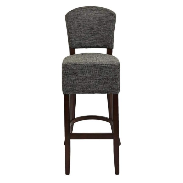Hanoi Bar Chair in Dark Walnut with Shetland Smoke Seatpad - Image 2