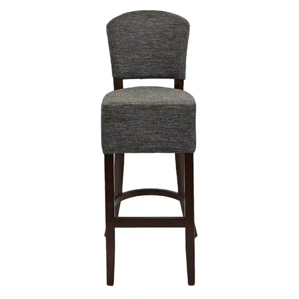 Hanoi Bar Chair in Dark Walnut with Shetland Smoke Seatpad - Image 2
