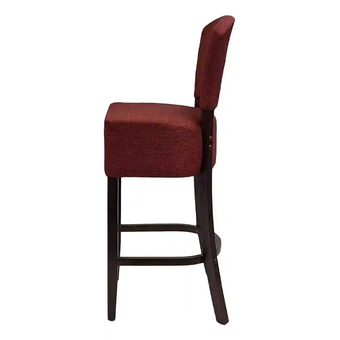 Hanoi Bar Chair in Dark Walnut with Shetland Scarlet Seatpad - Image 3