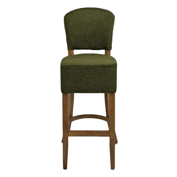 Hanoi Bar Chair in Weathered Oak with Shetland Forest Seatpad - Image 2