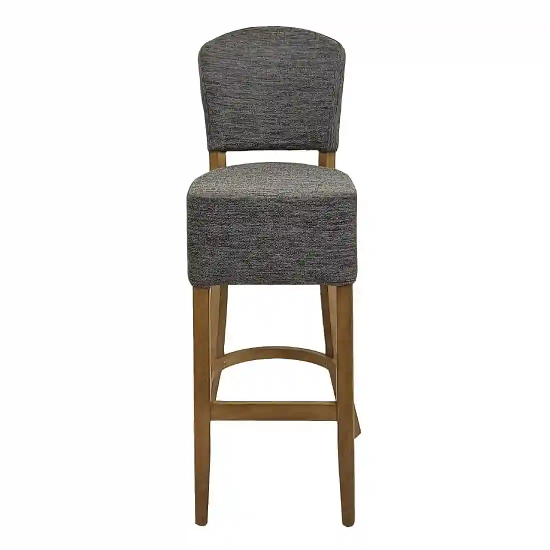 Hanoi Bar Chair in Weathered Oak with Shetland Smoke Seatpad - Image 2