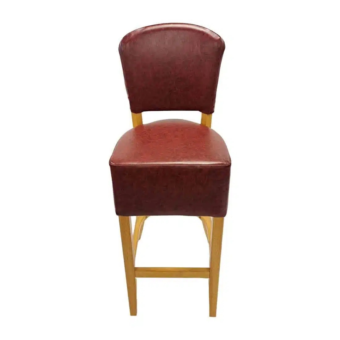 Hanoi Bar Chair in Soft Oak with Bison Bordeaux Vinyl - Image 3