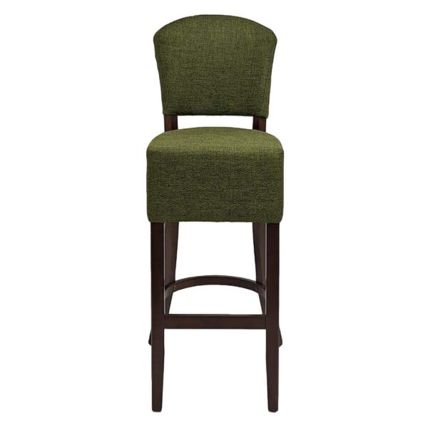 Hanoi Bar Chair In Soft Oak with Shetland Forest Seatpad - Image 2