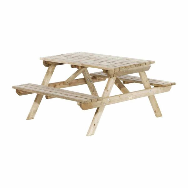 Rowlinson Picnic Table 4ft with Grey Parasol 2.7m - Image 7