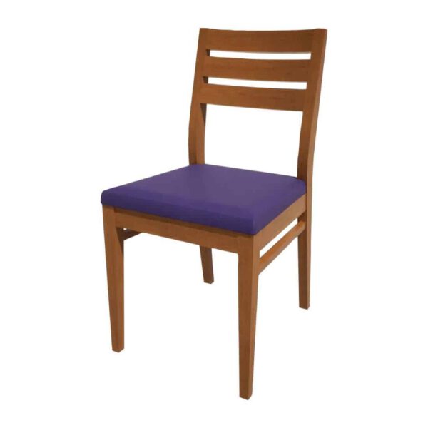 Bolero Bespoke Marty A Side Chair in Blue/Oak