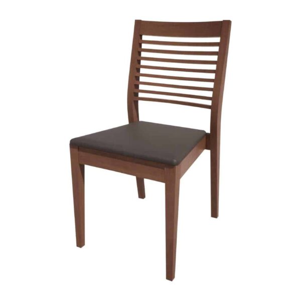 Bolero Bespoke Marty B Stacking Chair in Anthracite/Walnut