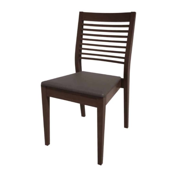 Bolero Bespoke Marty B Stacking Chair in Anthracite/Wenge