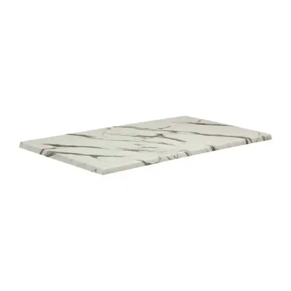 Enduratop Rectangular Carrara Marble Table Top 1200x700mm