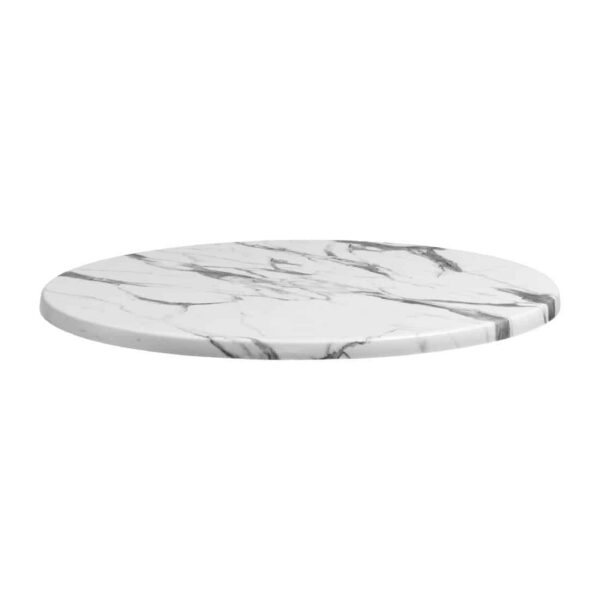 Enduratop Round Carrara Marble Table Top 600mm