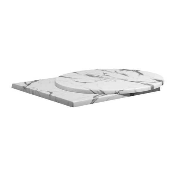Enduratop Round Carrara Marble Table Top 600mm - Image 2