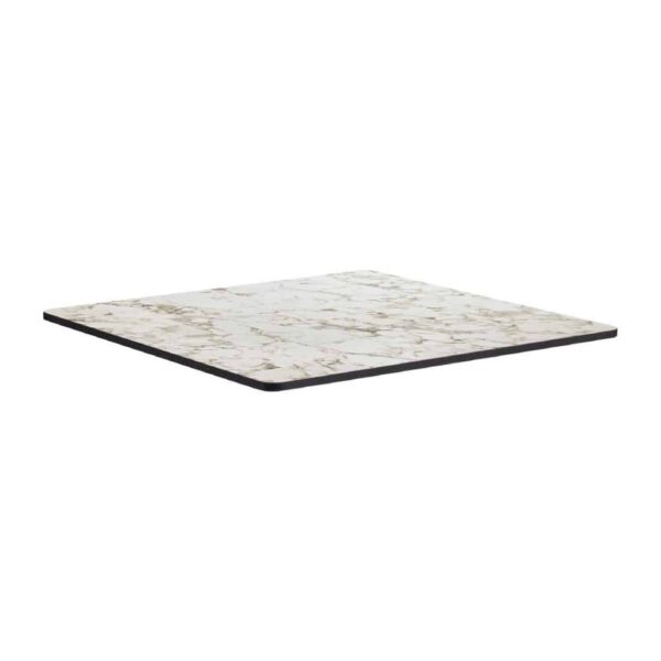 Extrema Square Carrara Marble Table Top 690x690mm - Image 2