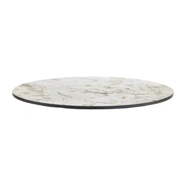 Extrema Round Carrara Marble Table Top 600mm - Image 1