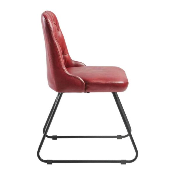 Harland Side Chair Leather Vintage Red (Pack of 2) - Image 3