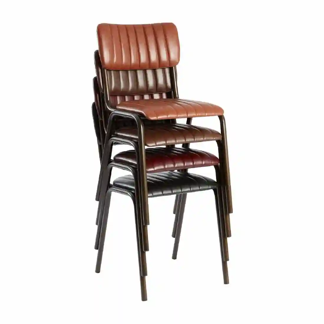 Tavo Stacking Mid Bar Stool Vintage Red (Pack of 2) - Image 2