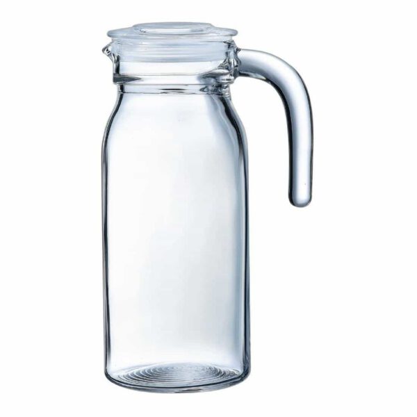 Arcoroc Spring Jugs with Glass Lid 1Ltr (6 pack)