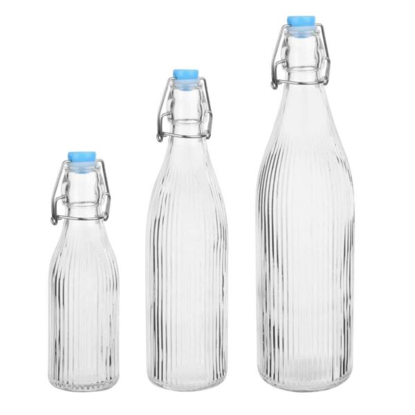 Olympia Ridged Swing Top Water Bottles 500ml (6 Pack) - Image 3