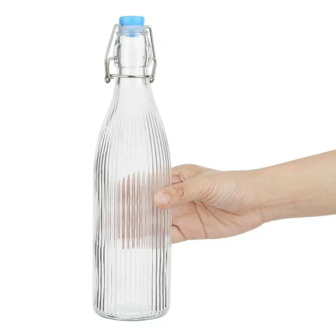 Olympia Ridged Swing Top Water Bottles 500ml (6 Pack) - Image 4