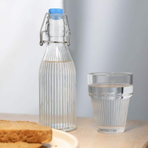 Olympia Ridged Swing Top Water Bottles 200ml (6 Pack) - Image 5