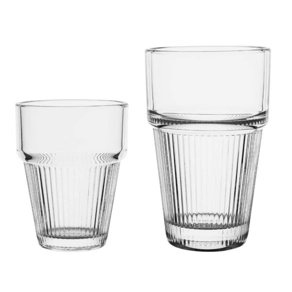 Olympia Ridged Stacking Tumblers 300ml (6 pack) - Image 4