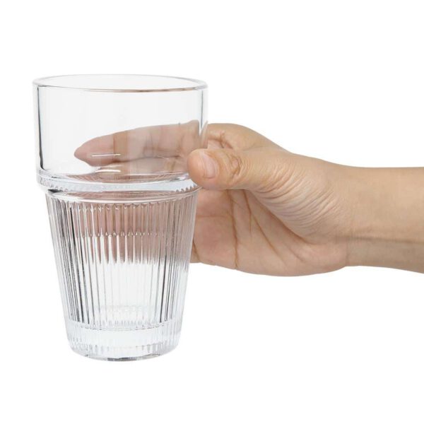 Olympia Ridged Stacking Tumblers 300ml (6 pack) - Image 5