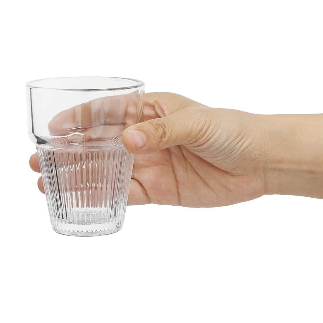 Olympia Ridged Stacking Tumblers 150ml (6 pack) - Image 5