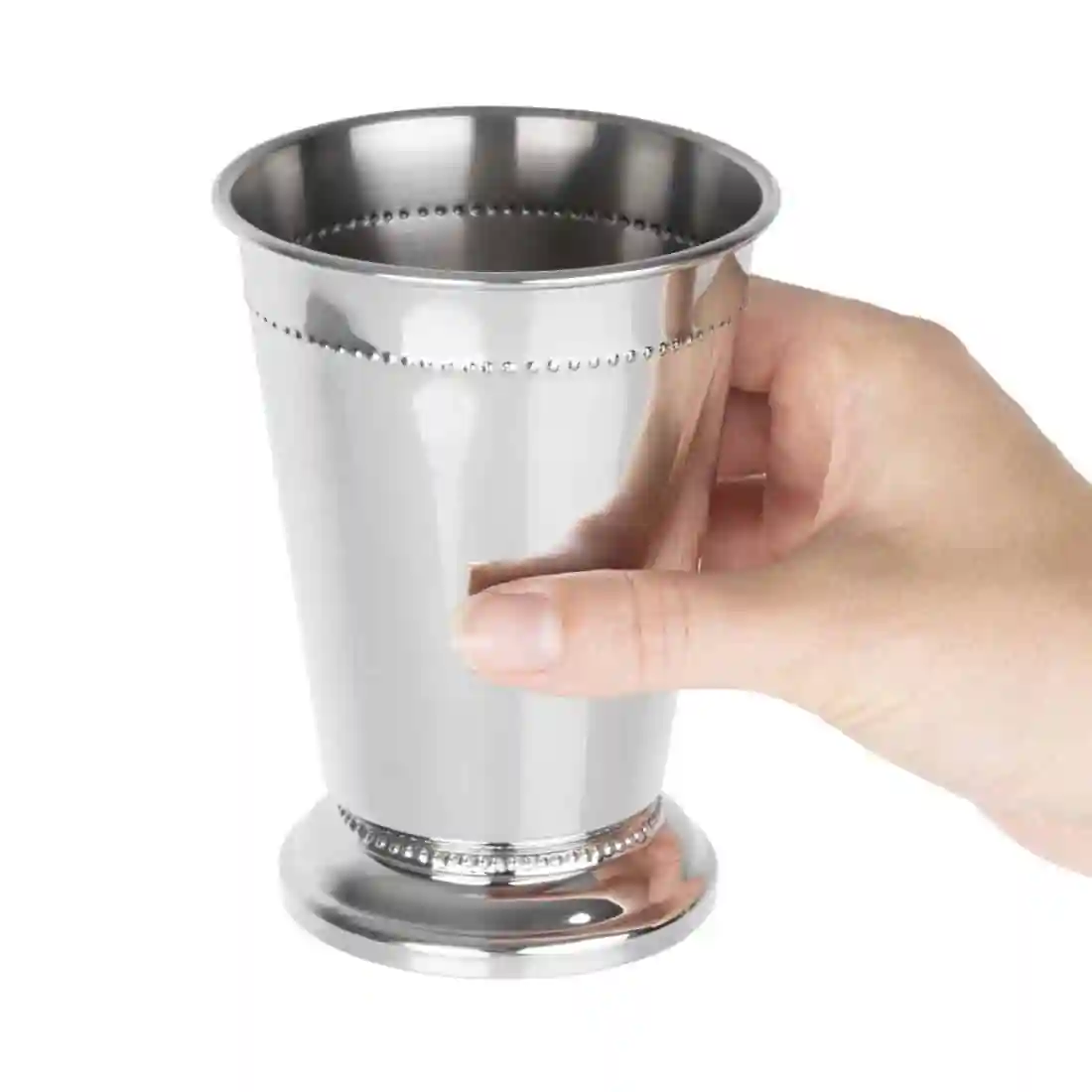 Olympia Barware Beaded Julep Cup Stainless Steel 370ml - Image 6