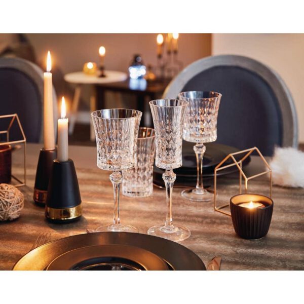 Cristal d'Arques Lady Diamond Wine Glasses 190ml (8 pack) - Image 5