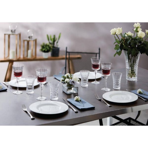 Cristal d'Arques Lady Diamond Wine Glasses 270ml (8 pack) - Image 5