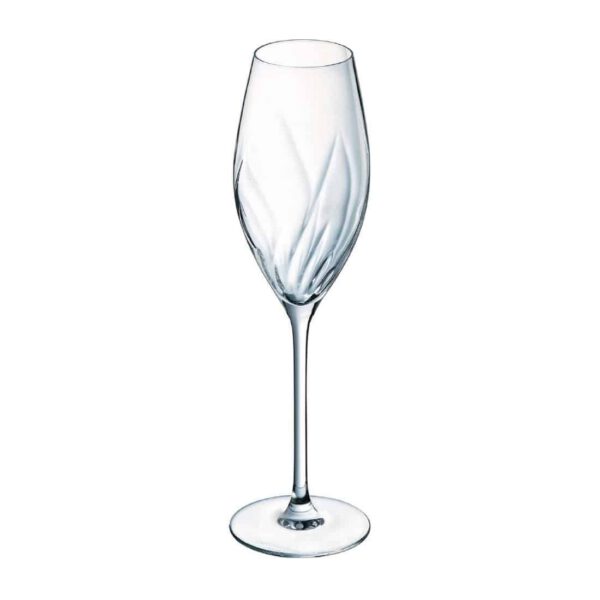 Cristal d'Arques Swirly Flute Glasses 240ml (8 Pack) - Image 2