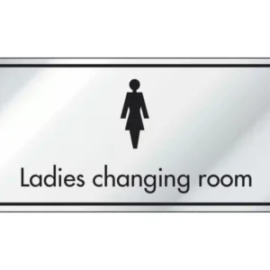 Ladies Changing Room Information Door Sign