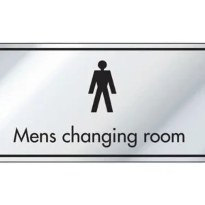 Mens Changing Room Information Door Sign