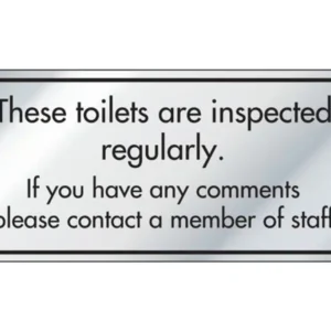 Toilet Inspection Information Door Sign
