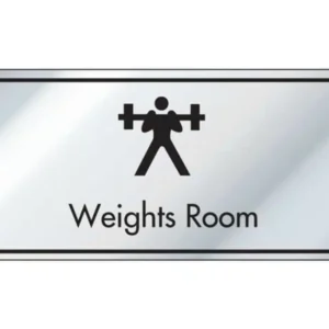 Weights Room Information Door Sign