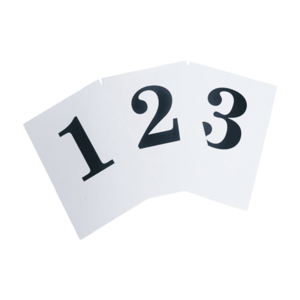 Banquet Table Numbers & Letters Sets - Smart Hospitality Supplies
