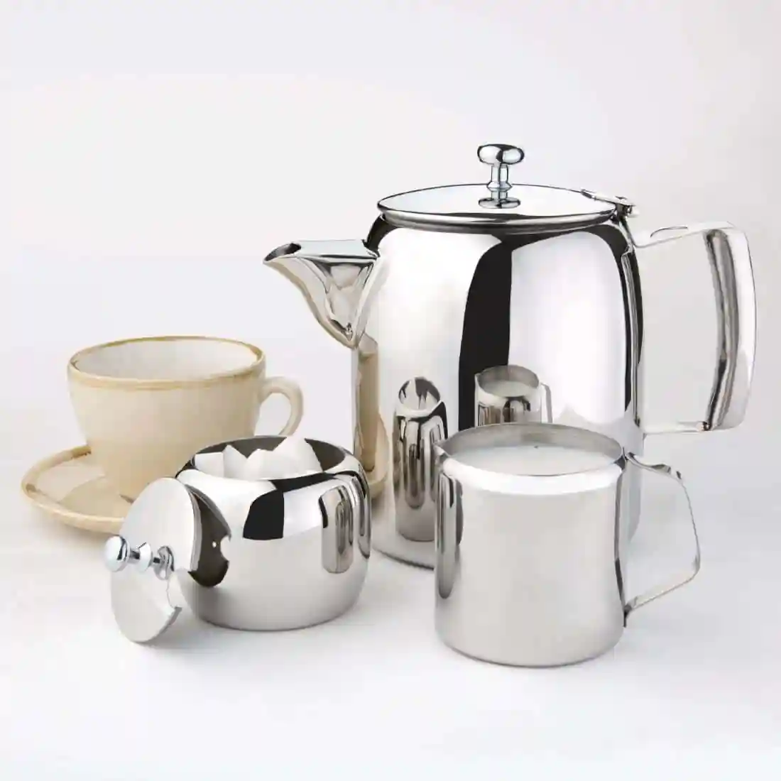 Olympia Concorde Milk Jug Stainless Steel 10oz - Image 3