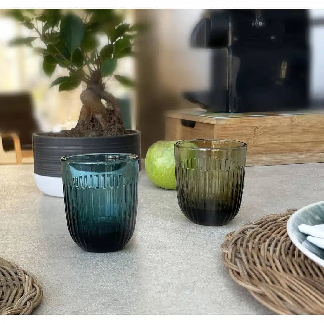 La Rochere Ouessant Rocks Olive Glasses 290ml/10.25oz (Pack of 6) - Image 3