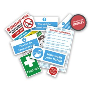 Health and Safety Signs Pack - Junior Catering Starter Pack