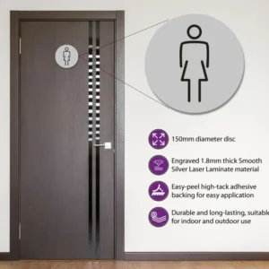 Ladies Toilet Door Symbol. 150mm