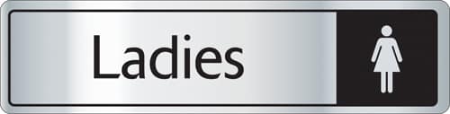 Ladies Toilet Sign - Metal Door Signs