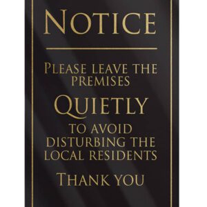 Black Metal Policy Signs