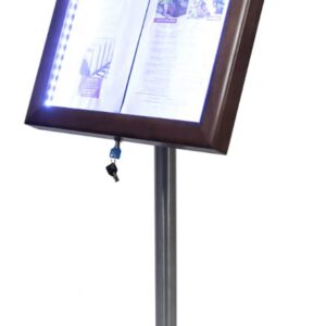 Mahogany Effect Illuminated Menu Stand (Base Included)