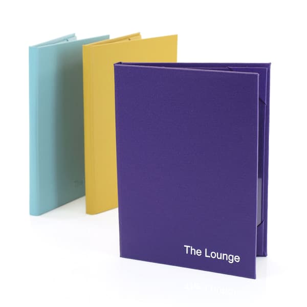 London Buckram Menu Covers